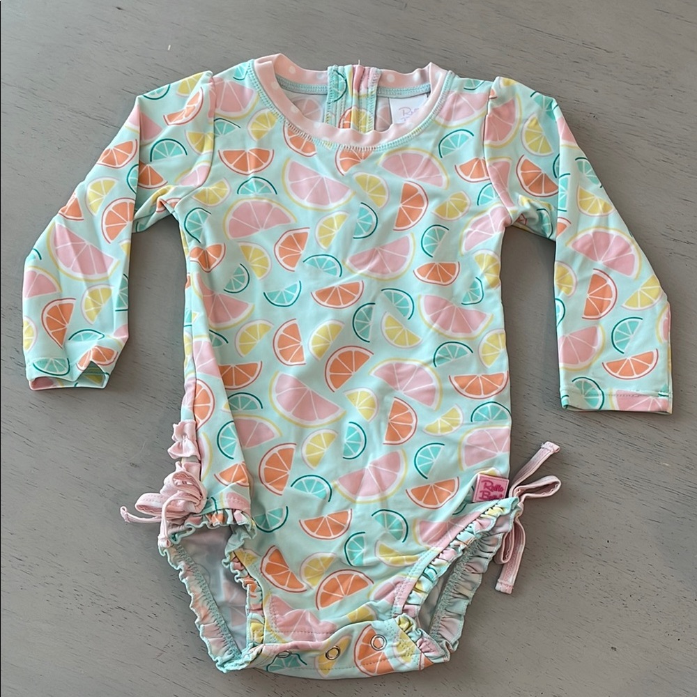 Ruffle Butts Swim 12-18 months Citrus Design